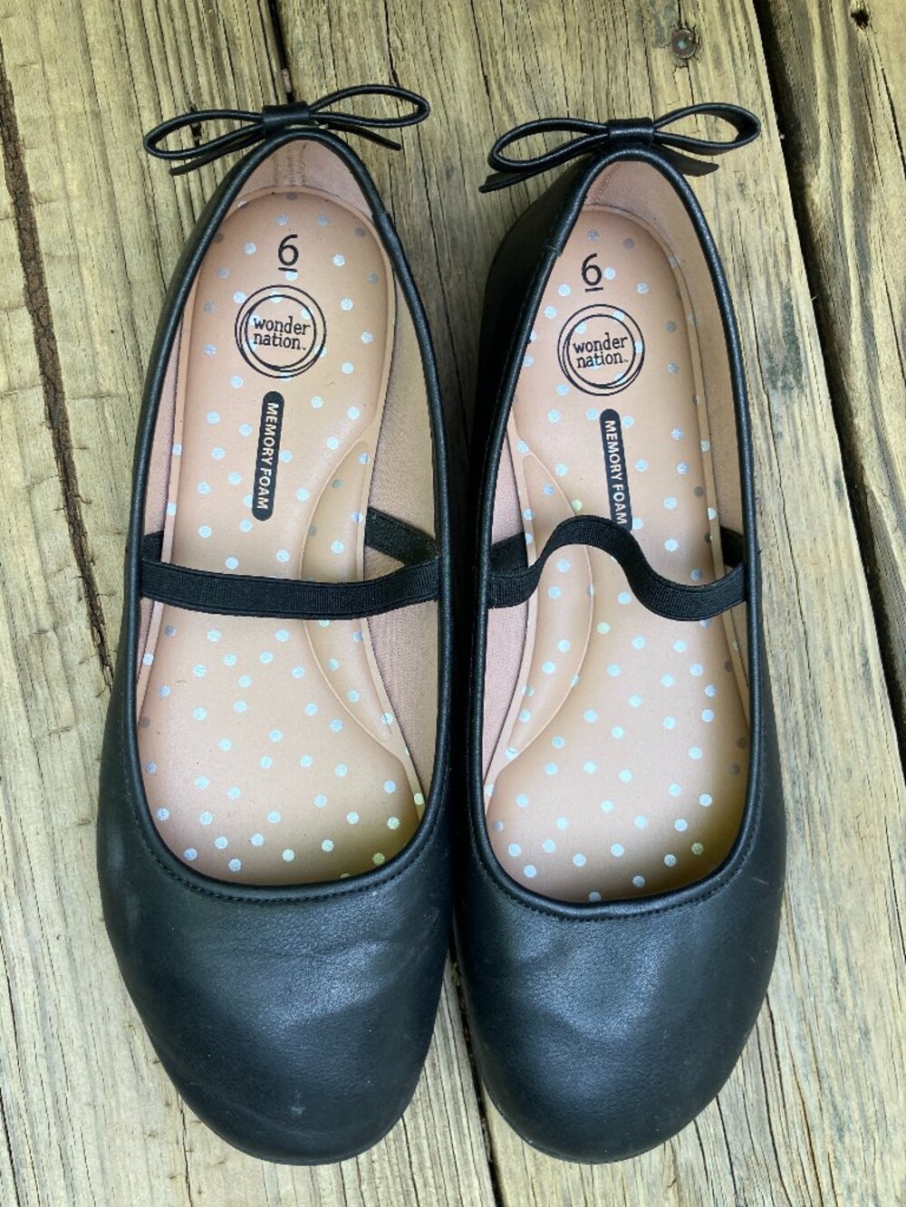 6 Girls Wonder Nation Bow Ballet Flats